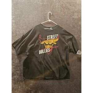 Street Bullies Chicago Bulls Graphic T Shirt Mens 5XL Black Vintage Style